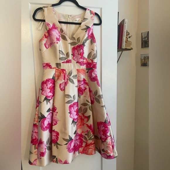 eliza j pink floral dress Eliza J. mauve floral dress, size 10, NEW WITH TAGS!